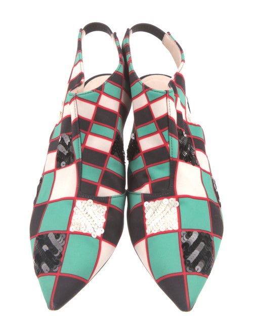 Christopher Kane Patterned Slingback Pumps