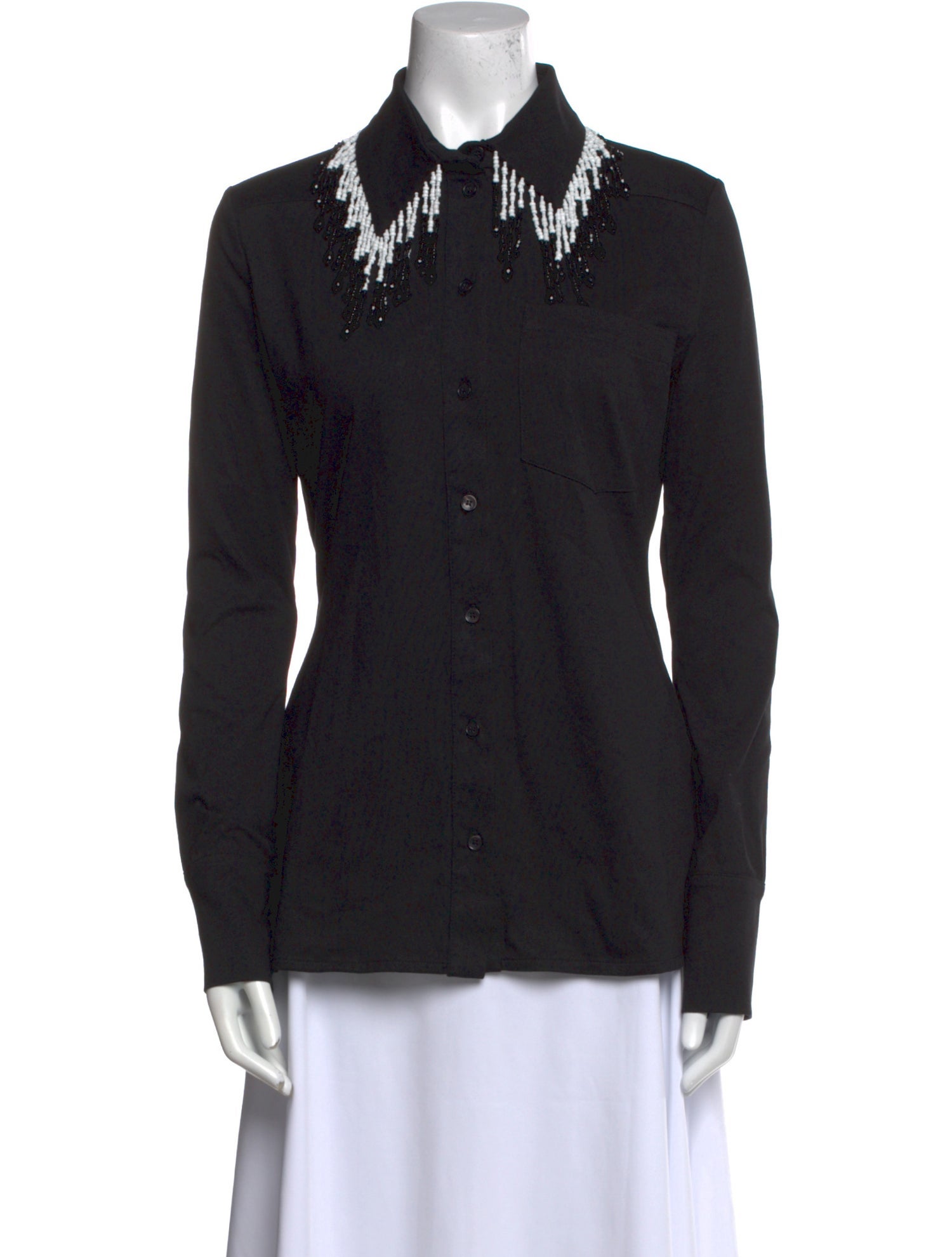 Christopher Kane Long Sleeve Button-Up Top