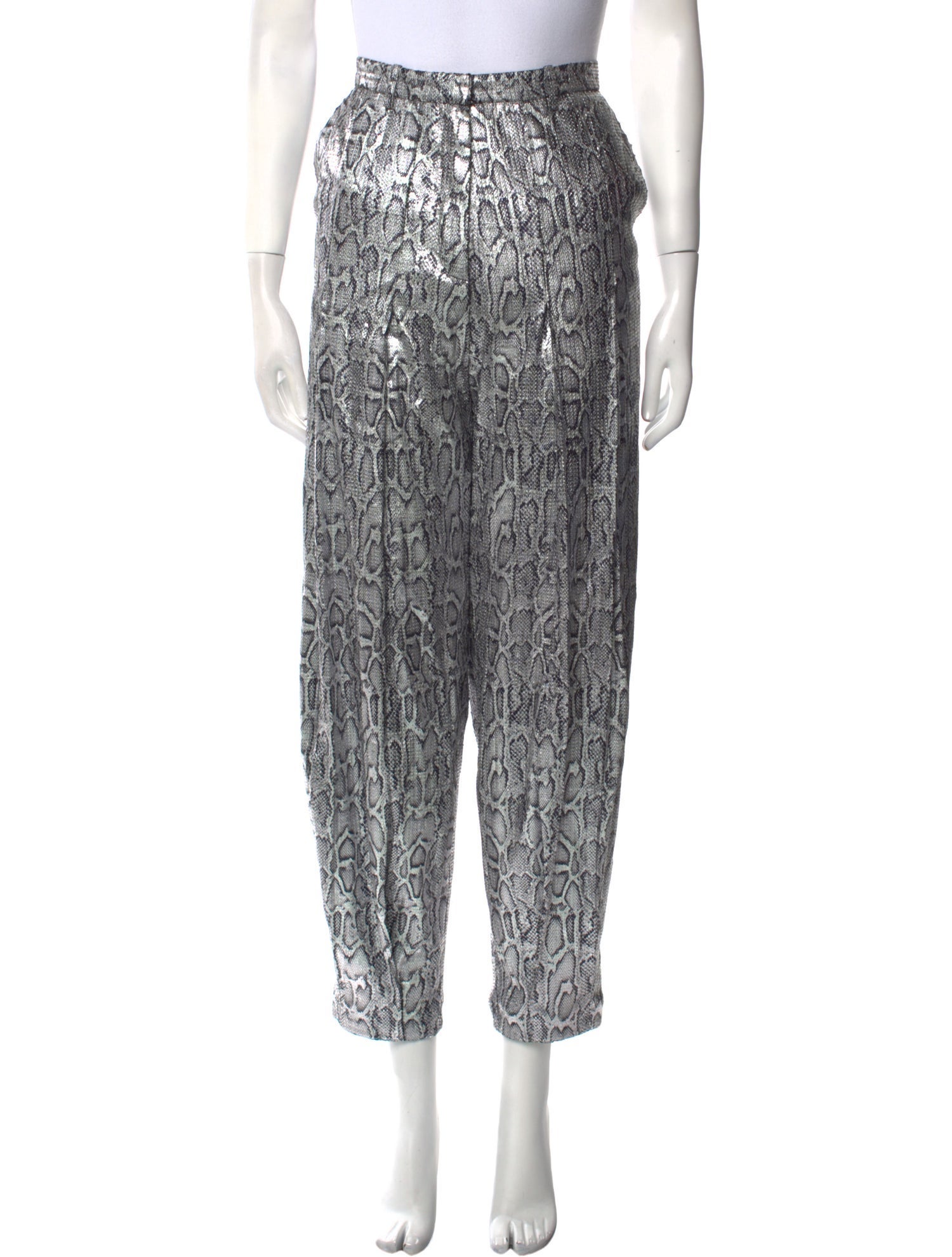Christopher Kane Animal Print Skinny Leg Pants