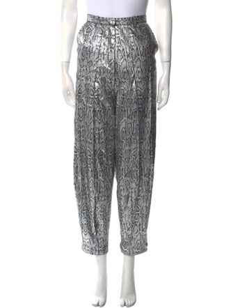Christopher Kane Animal Print Skinny Leg Pants