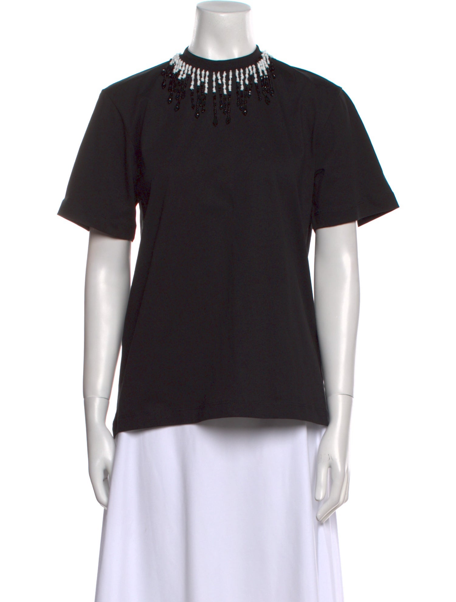 Christopher Kane Mock Neck Short Sleeve T-Shirt