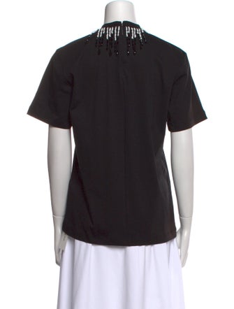 Christopher Kane Mock Neck Short Sleeve T-Shirt