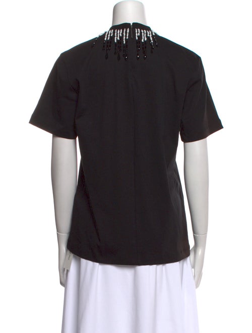 Christopher Kane Mock Neck Short Sleeve T-Shirt