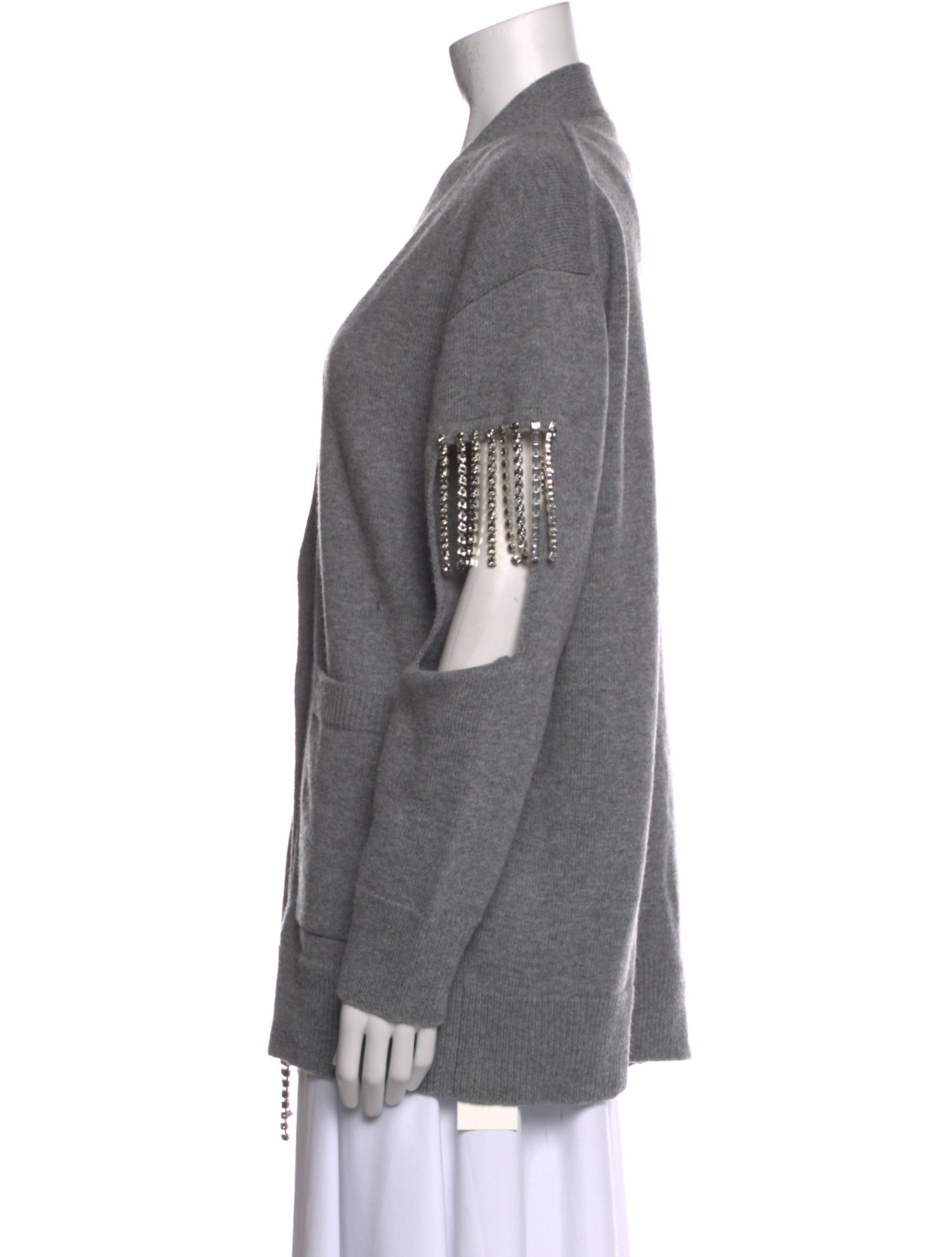 Christopher Kane Virgin Wool Plunge Neckline Sweater