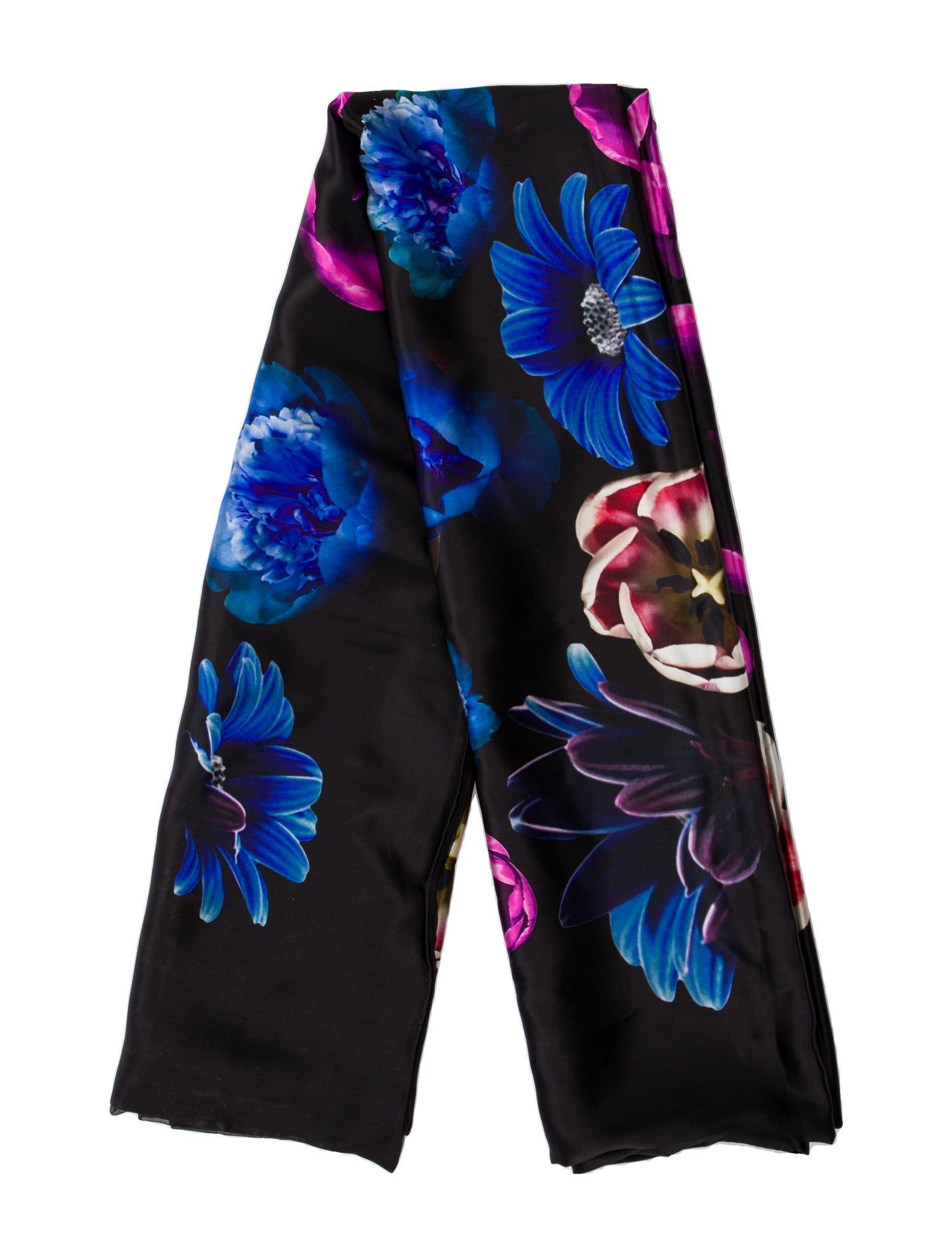 Christopher Kane Silk Floral Print Scarf