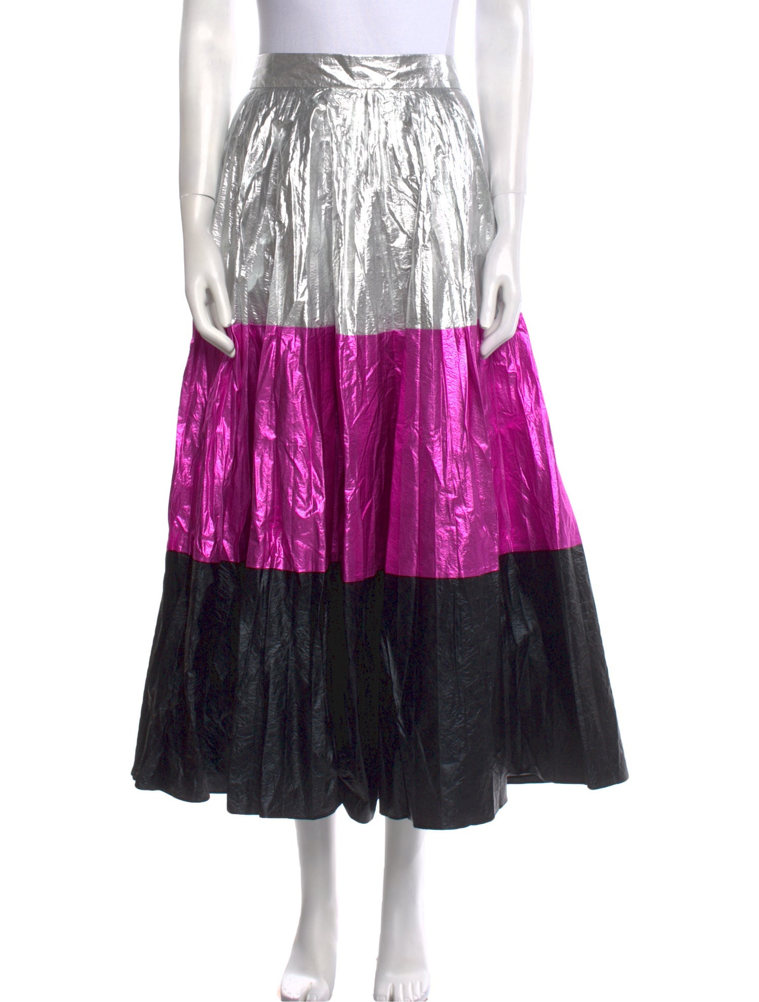 Christopher Kane Colorblock Pattern Midi Length Skirt