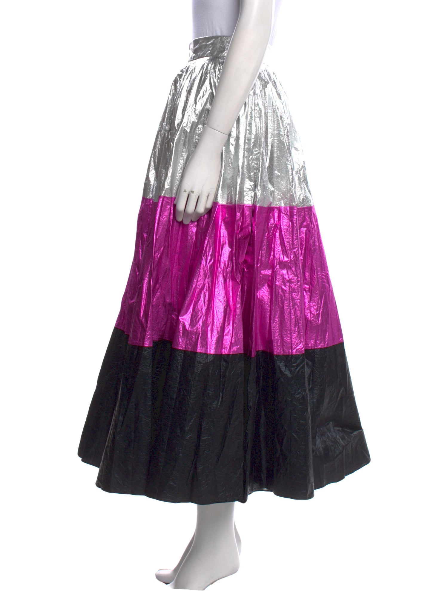 Christopher Kane Colorblock Pattern Midi Length Skirt