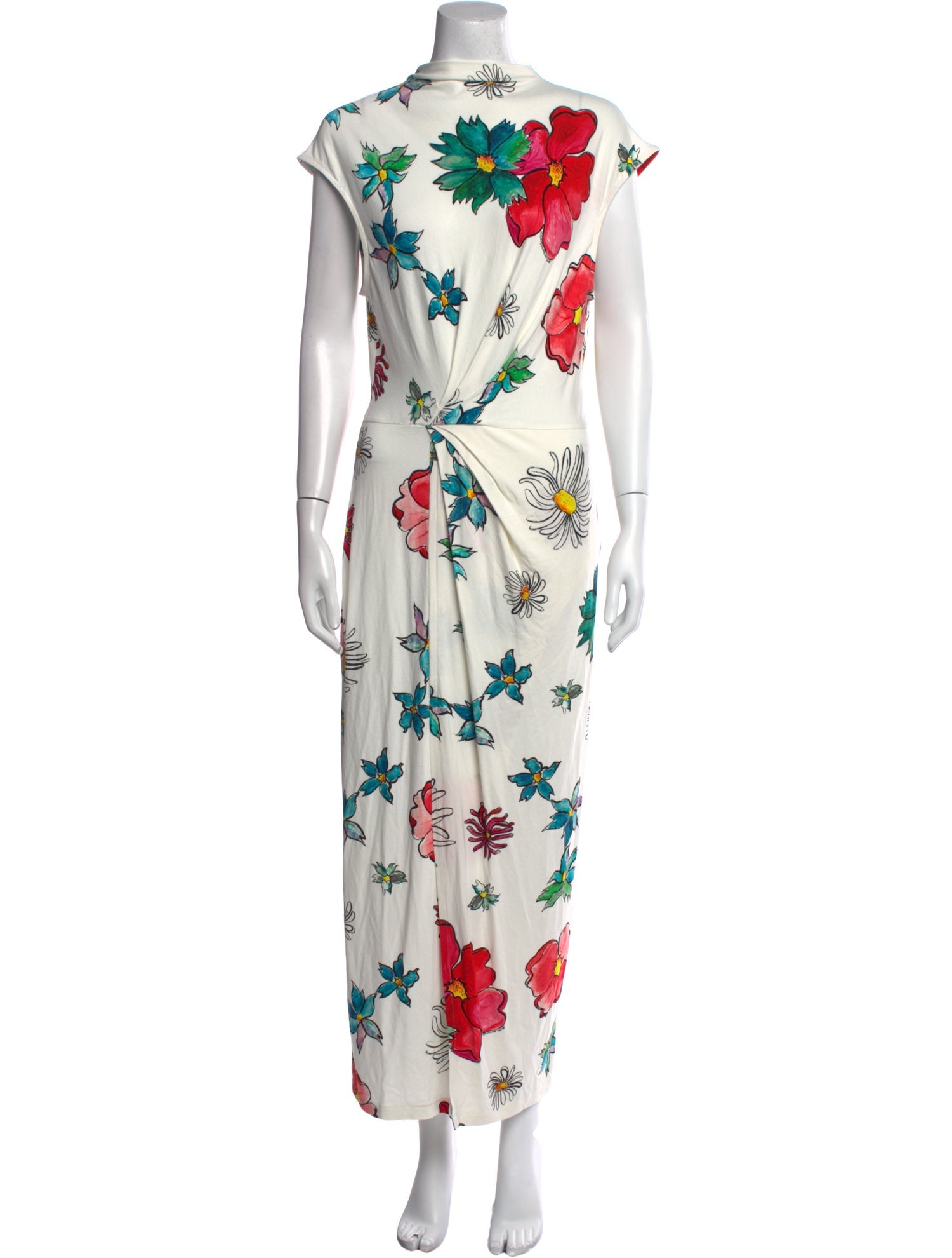 Christopher Kane Floral Print Long Dress