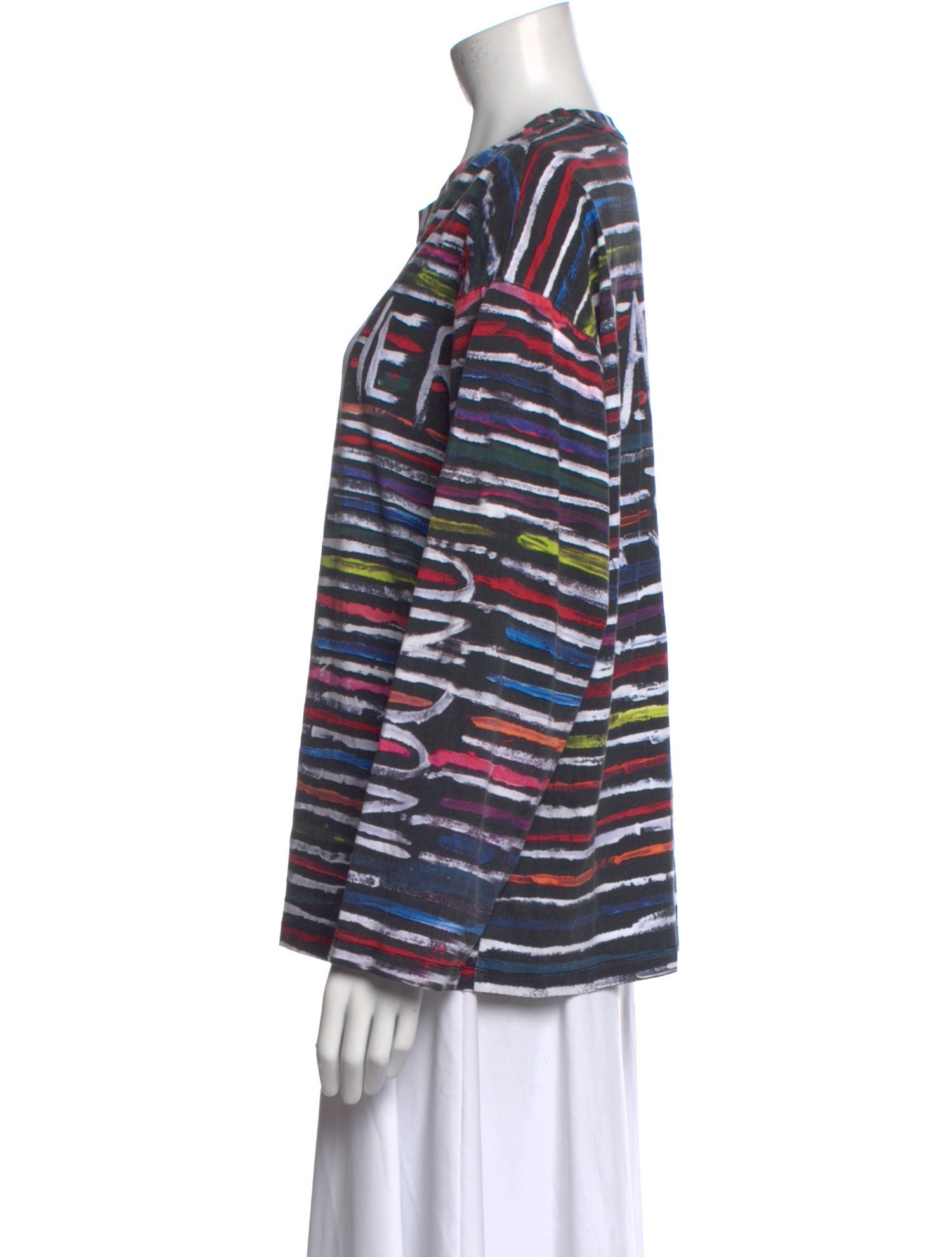 Christopher Kane Striped Crew Neck Top