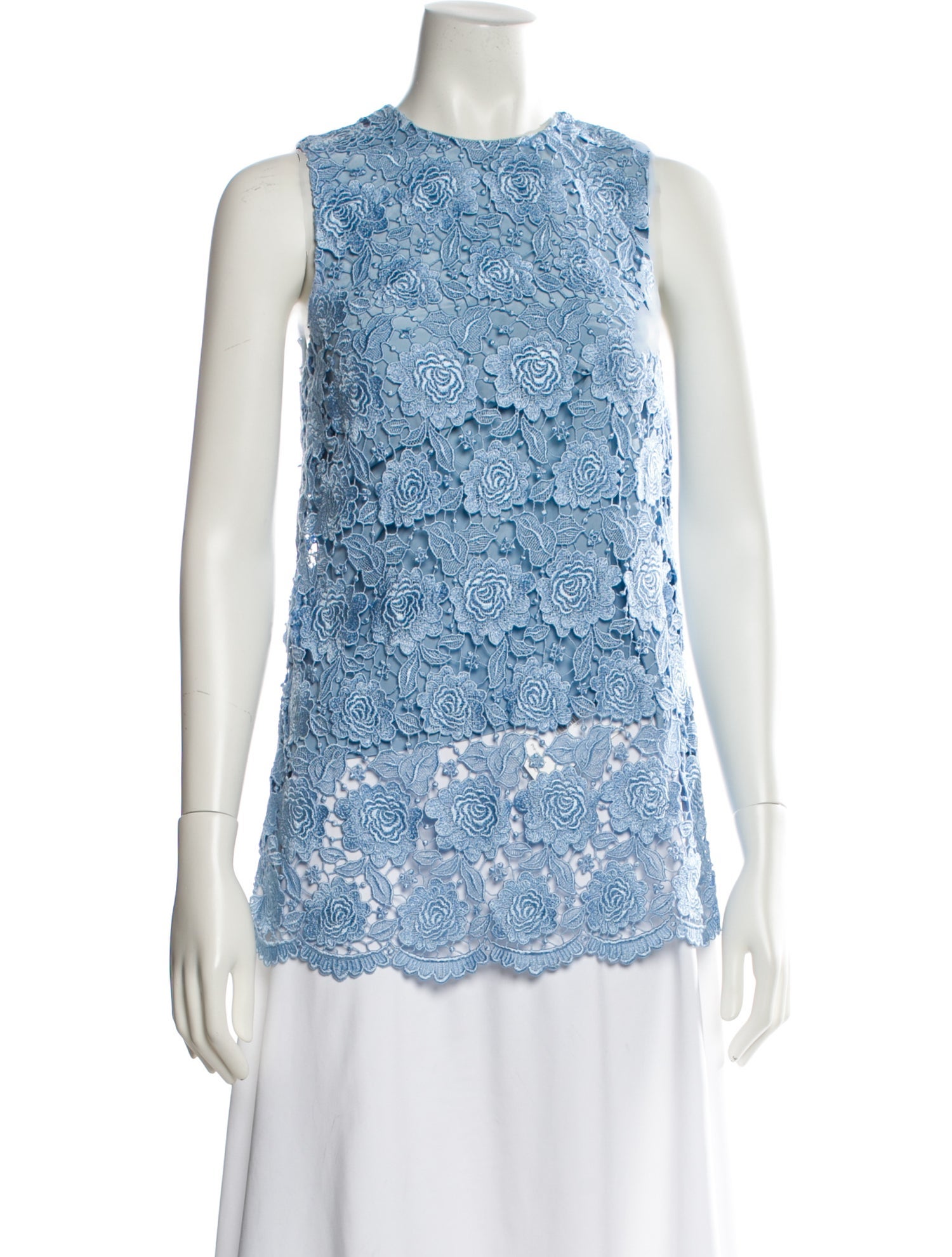 Christopher Kane Floral Print Crew Neck Top