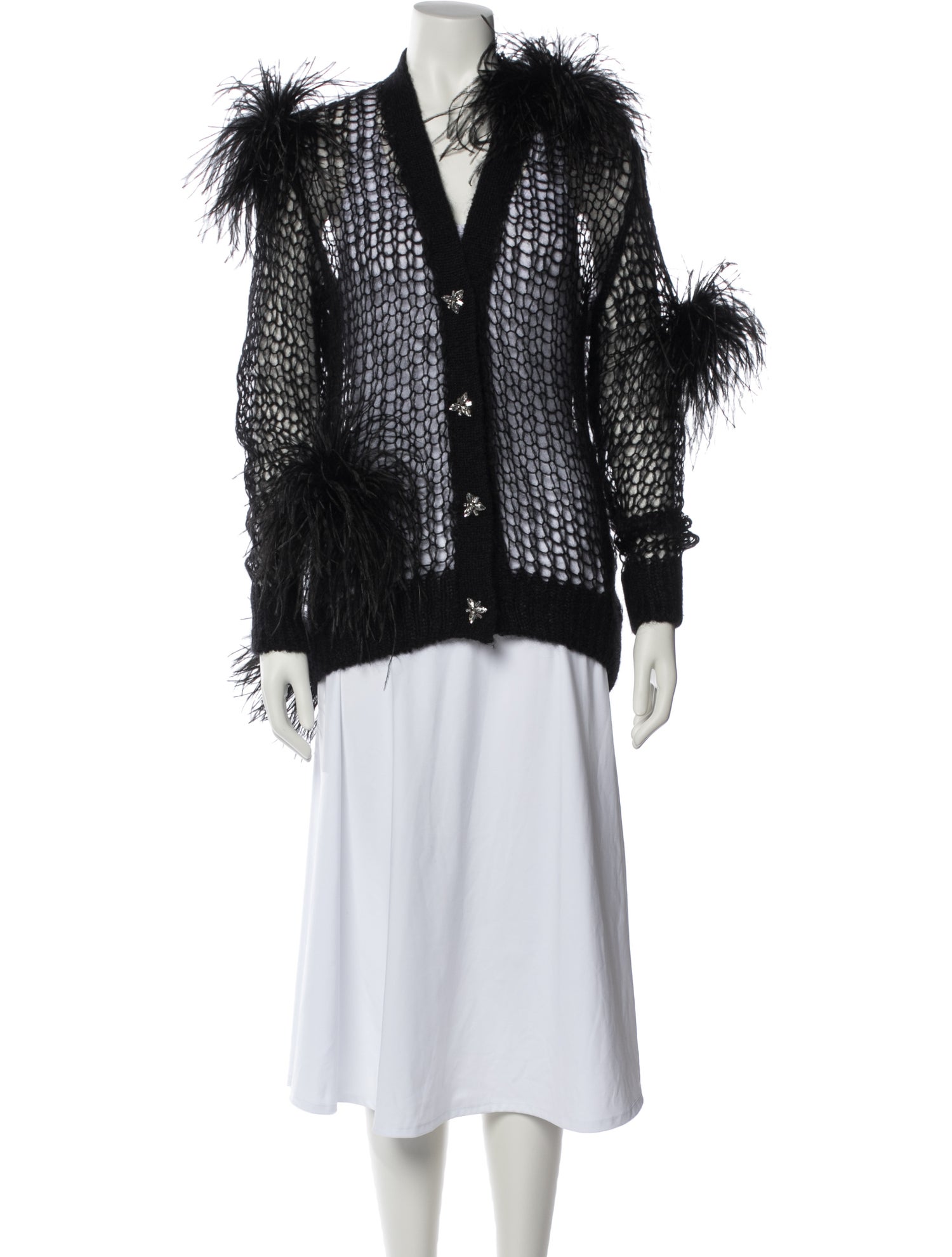 Christopher Kane Kid Mohair V-Neck Sweater