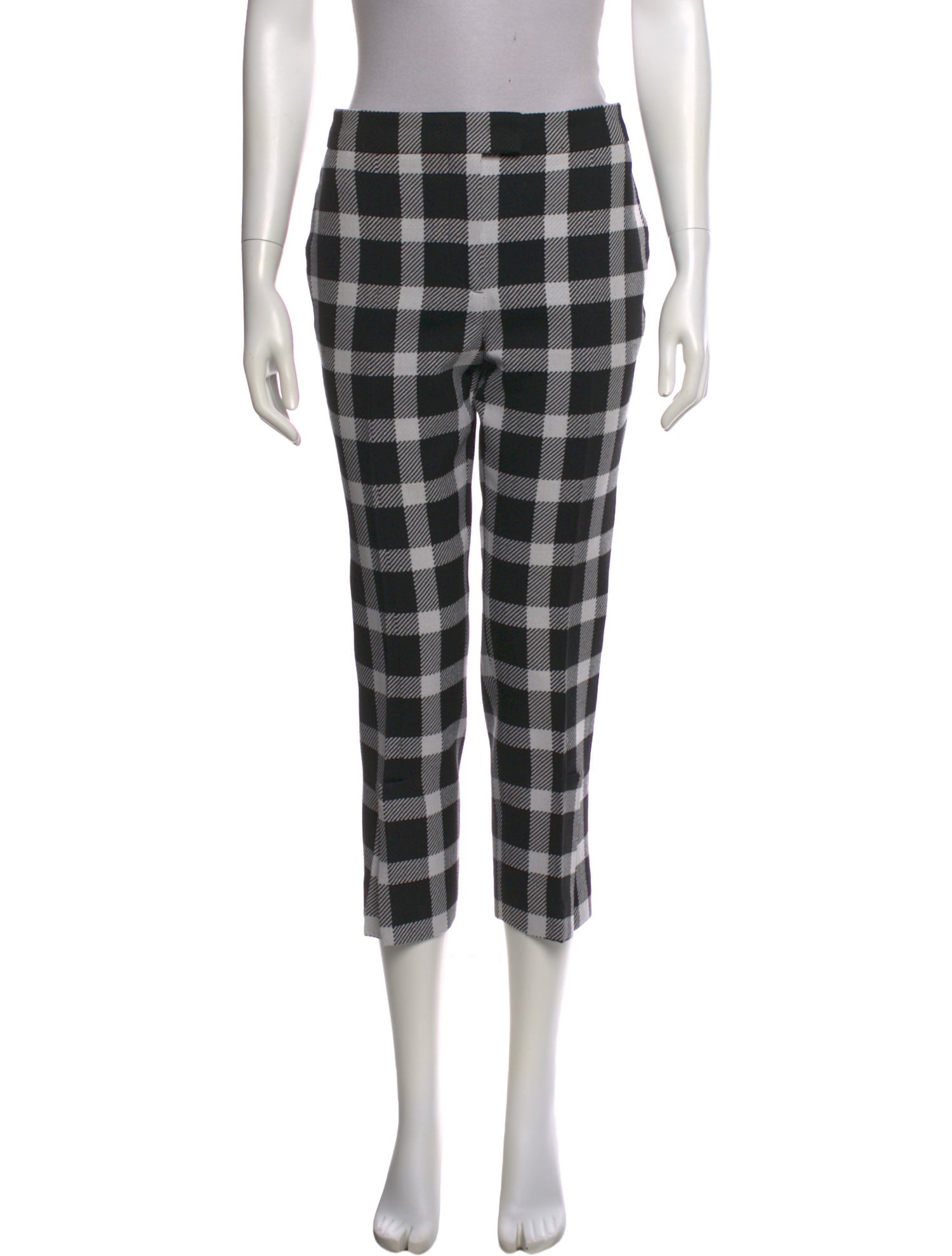 Christopher Kane Plaid Print Straight Leg Pants
