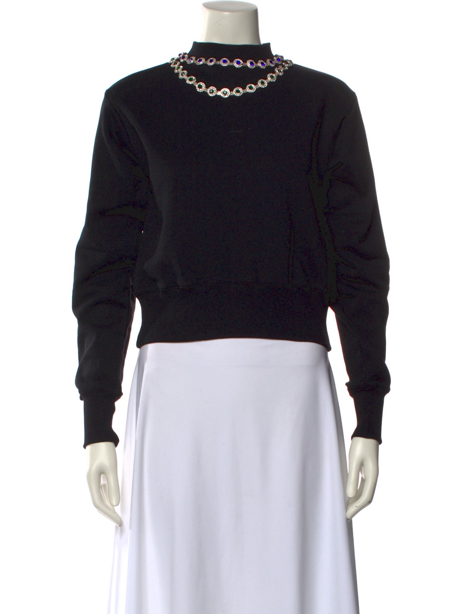 Christopher Kane Mock Neck Long Sleeve Sweatshirt