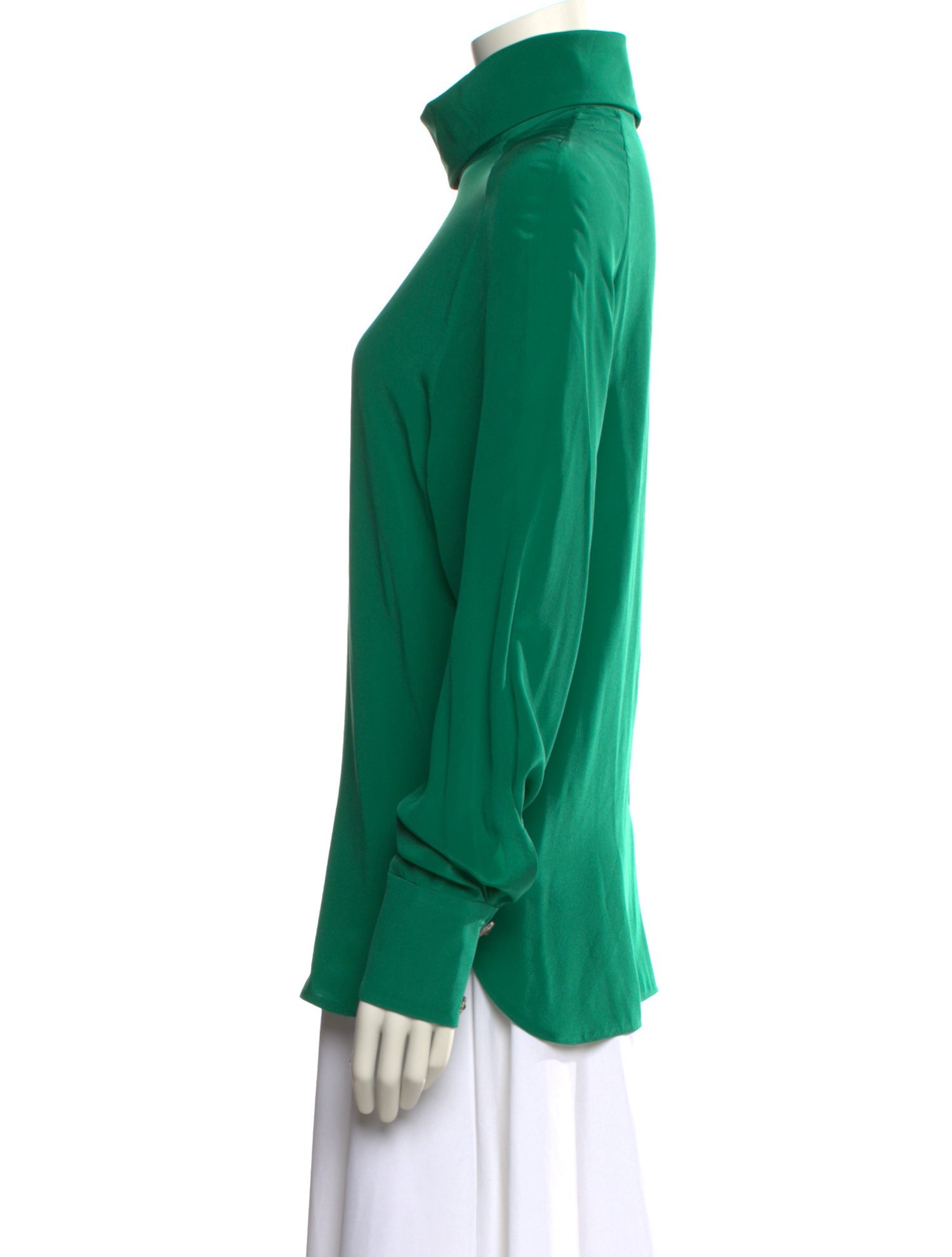 Christopher Kane Silk Mock Neck Sweatshirt