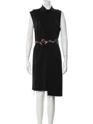 Pre-owned Christopher Kane Mock Neck Knee-length Dress In Black