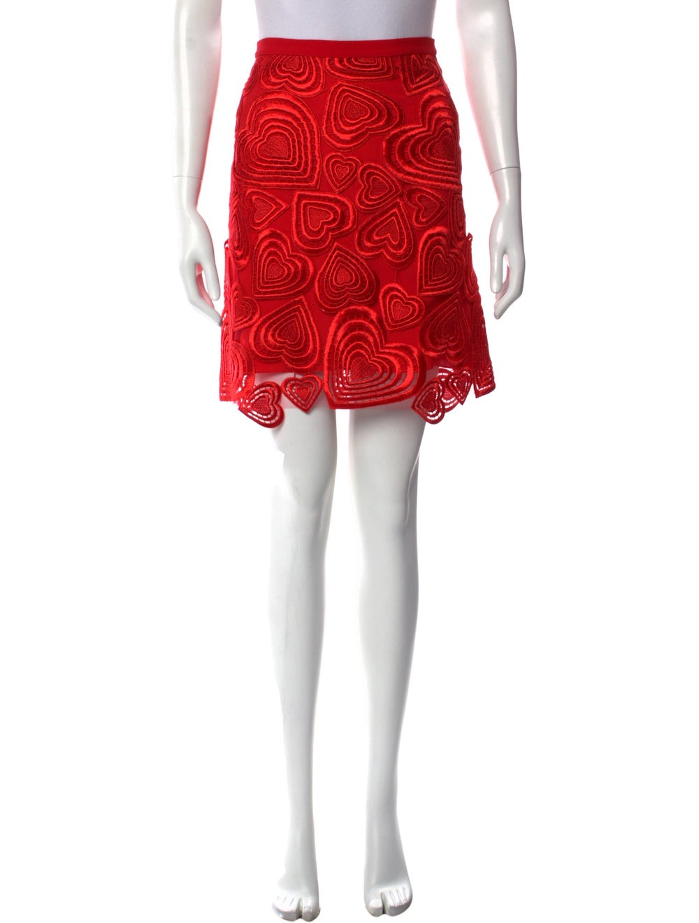 Christopher Kane Patterned Knee-Length Skirt w/ T… - image 1