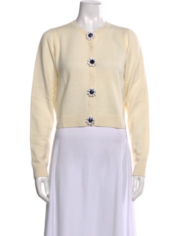 Pre-owned Christopher Kane Merino Wool Crew Neck Sweater In Neutral