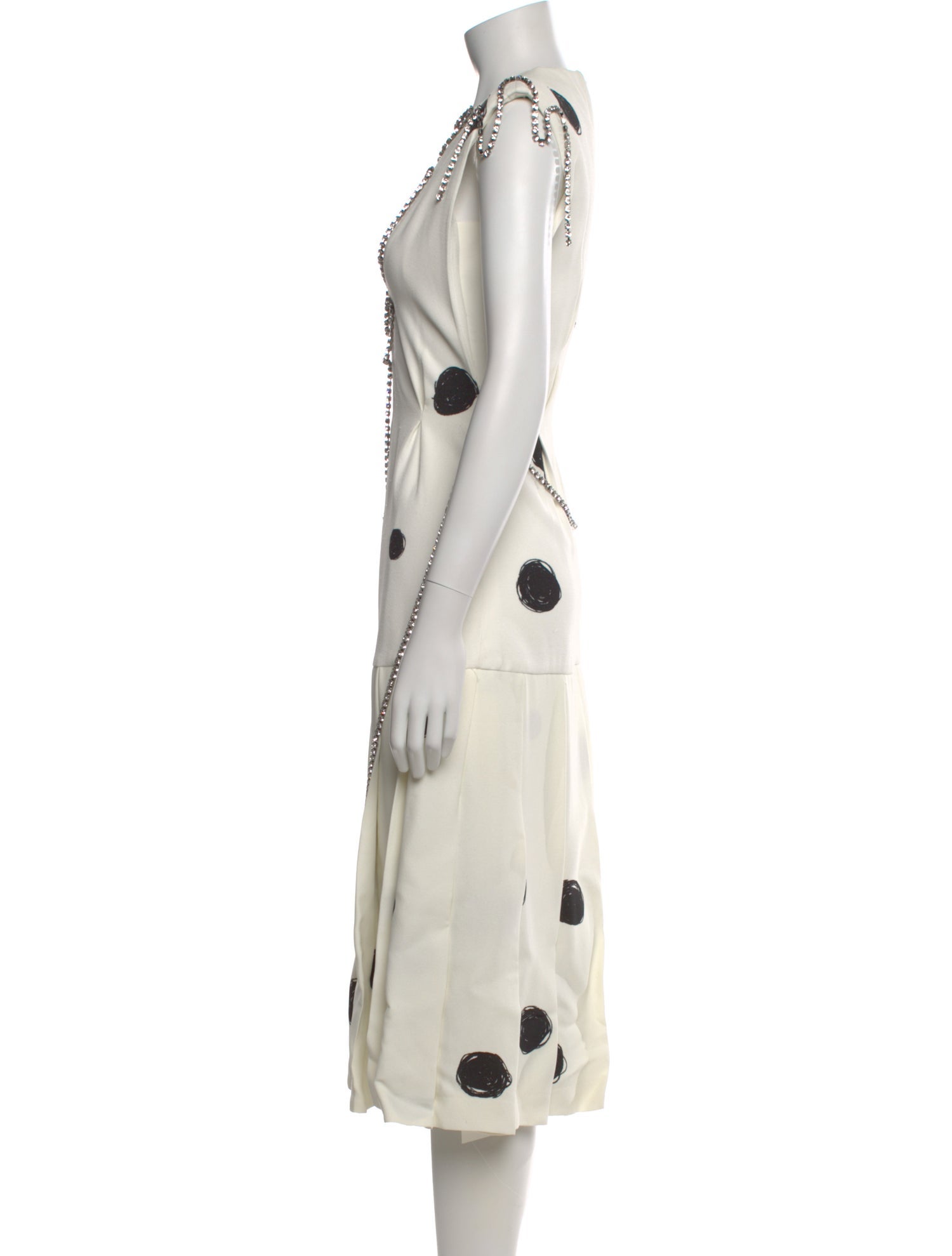 Christopher Kane Polka Dot Print Midi Length Dress