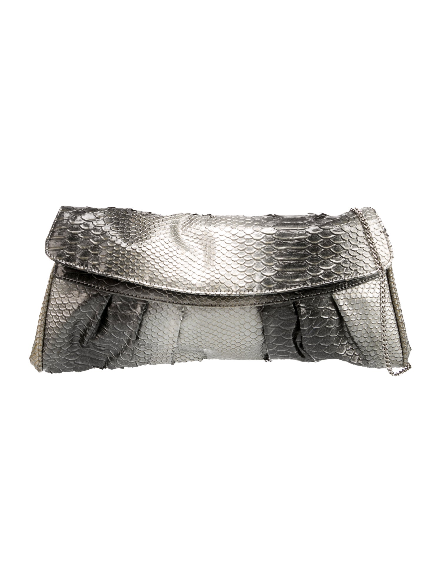 CL Embossed Leather Clutch