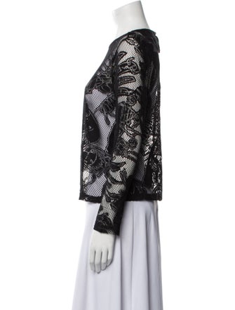 Charles Jeffrey Loverboy Lace Pattern Crew Neck Top