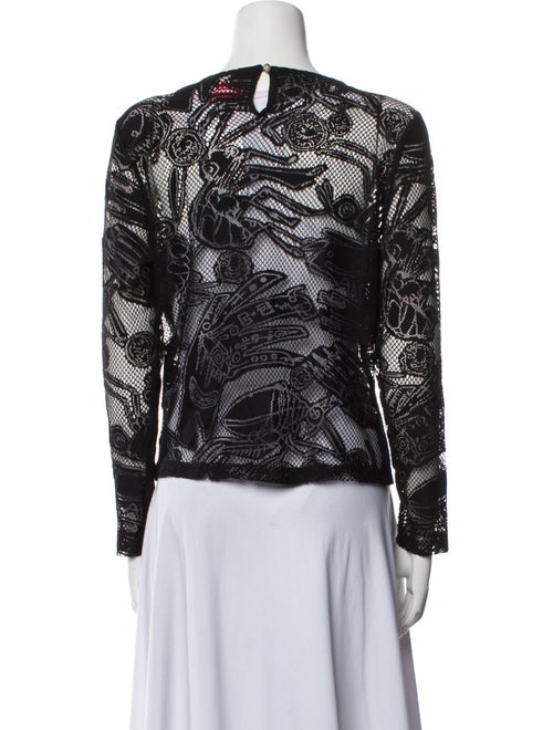 Charles Jeffrey Loverboy Lace Pattern Crew Neck Top