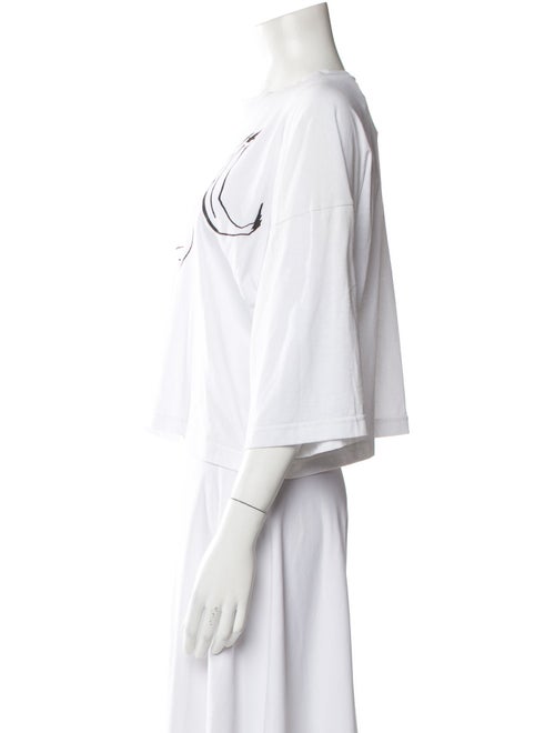 Charles Jeffrey Loverboy Crew Neck Three-Quarter Sleeve Crop Top