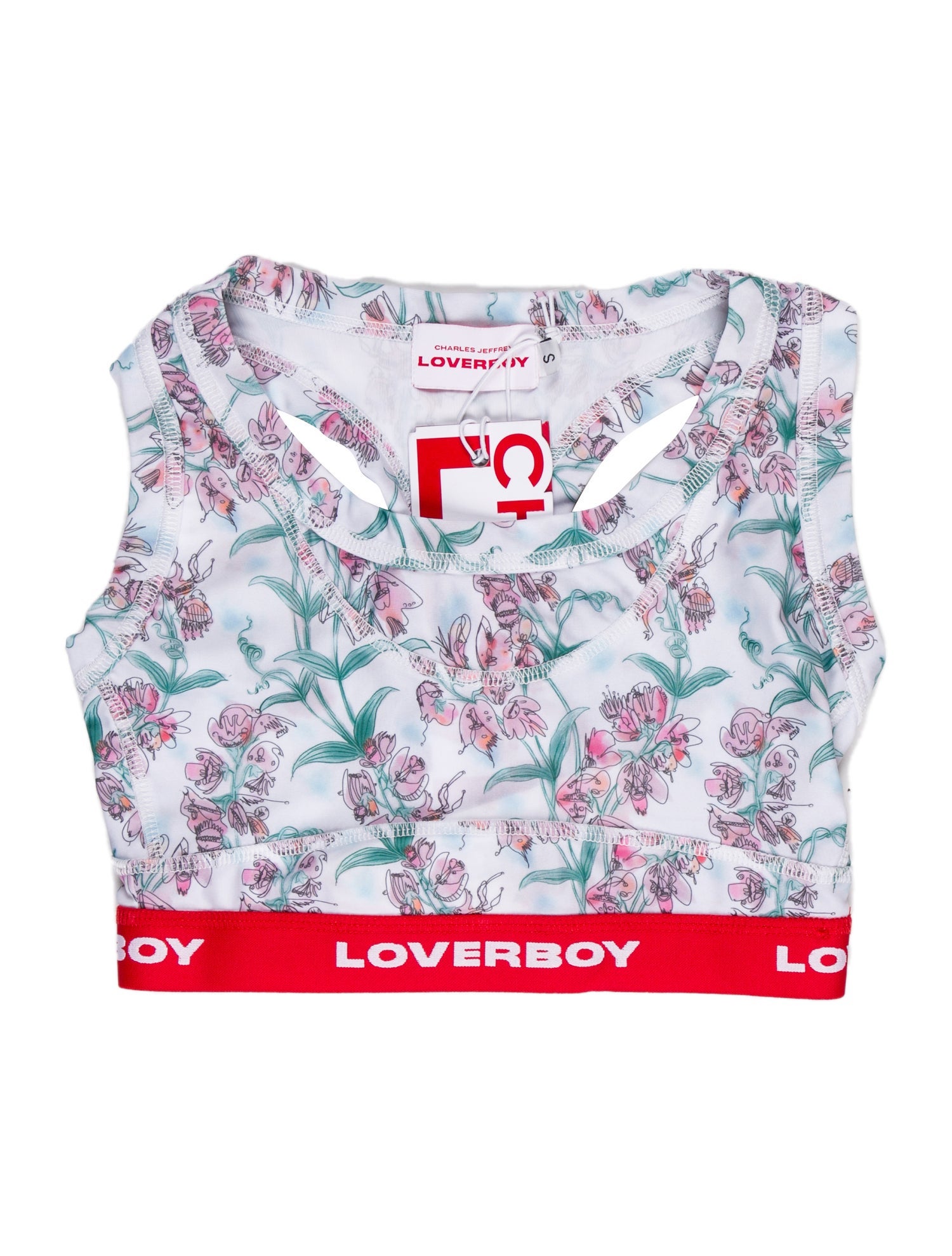 Charles Jeffrey Loverboy Graphic Print Strapless Bodysuit w/ Tags