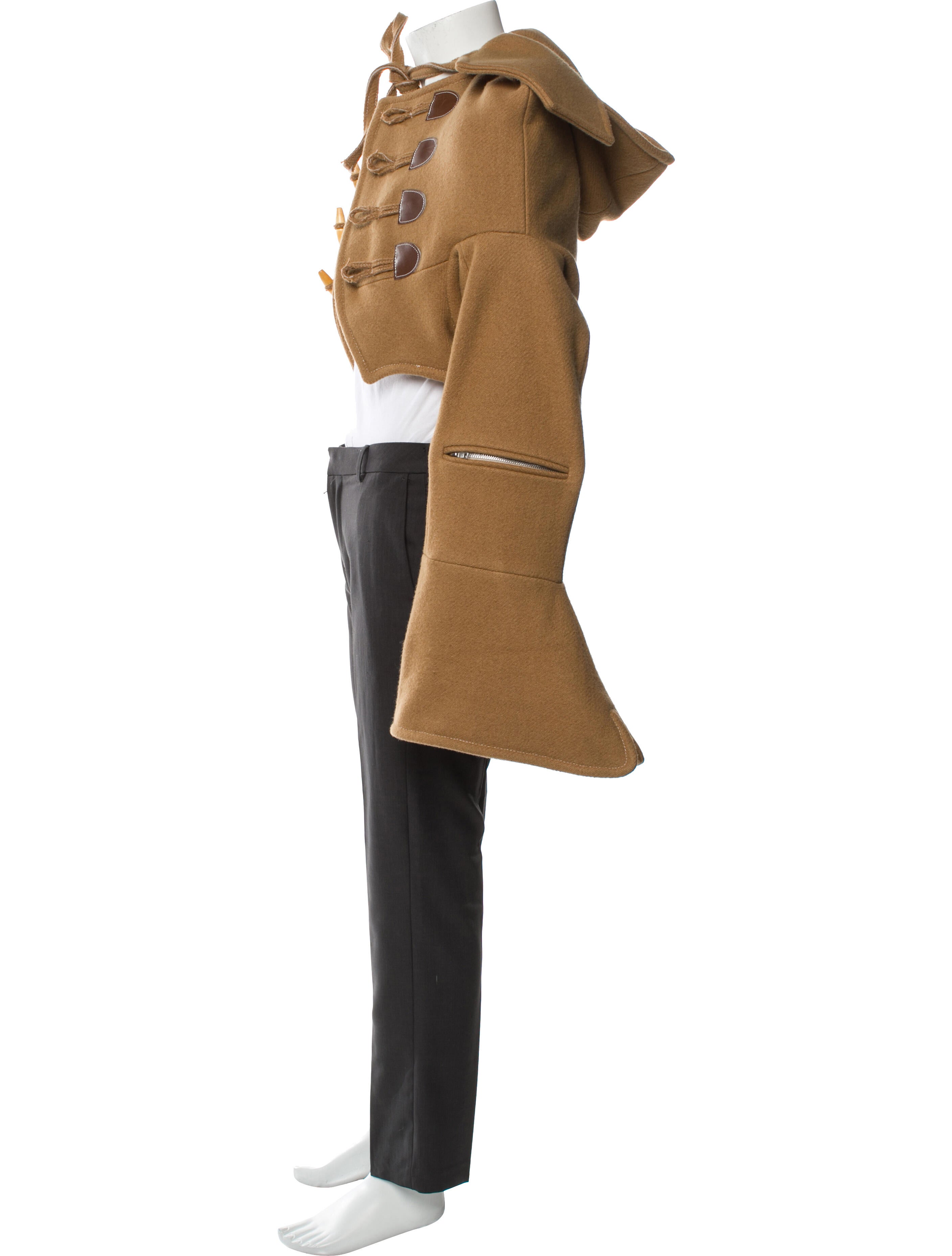 Charles Jeffrey Loverboy Wool Colorblock Pattern Parka