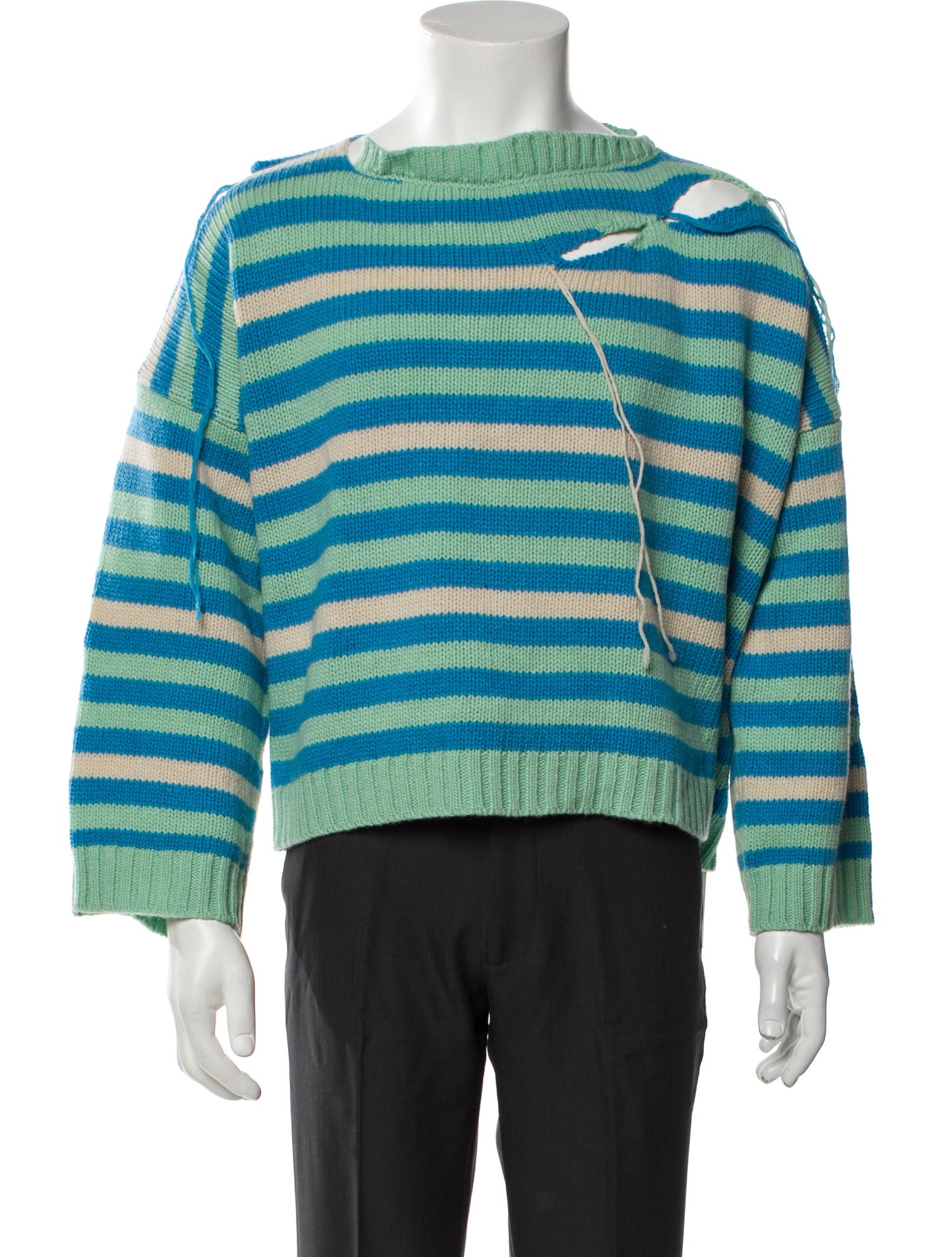Charles Jeffrey Loverboy Wool Striped Pullover