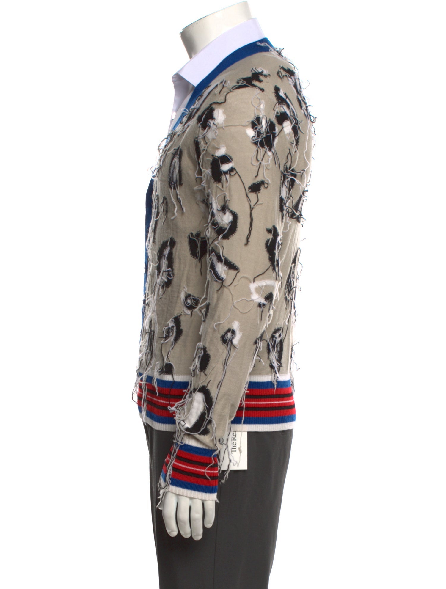 Charles Jeffrey Loverboy Merino Wool Printed Cardigan
