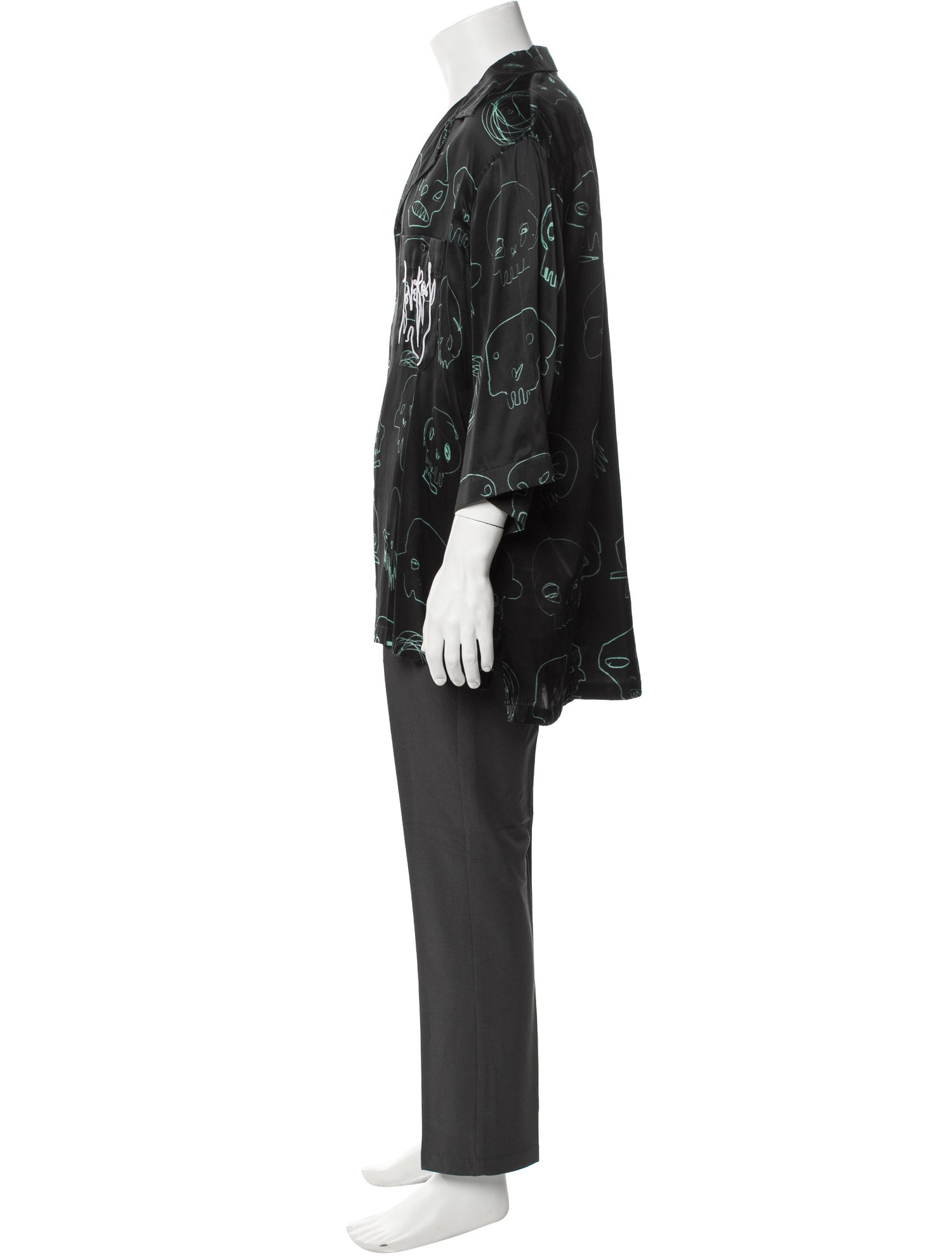 Charles Jeffrey Loverboy Silk Graphic Print Shirt