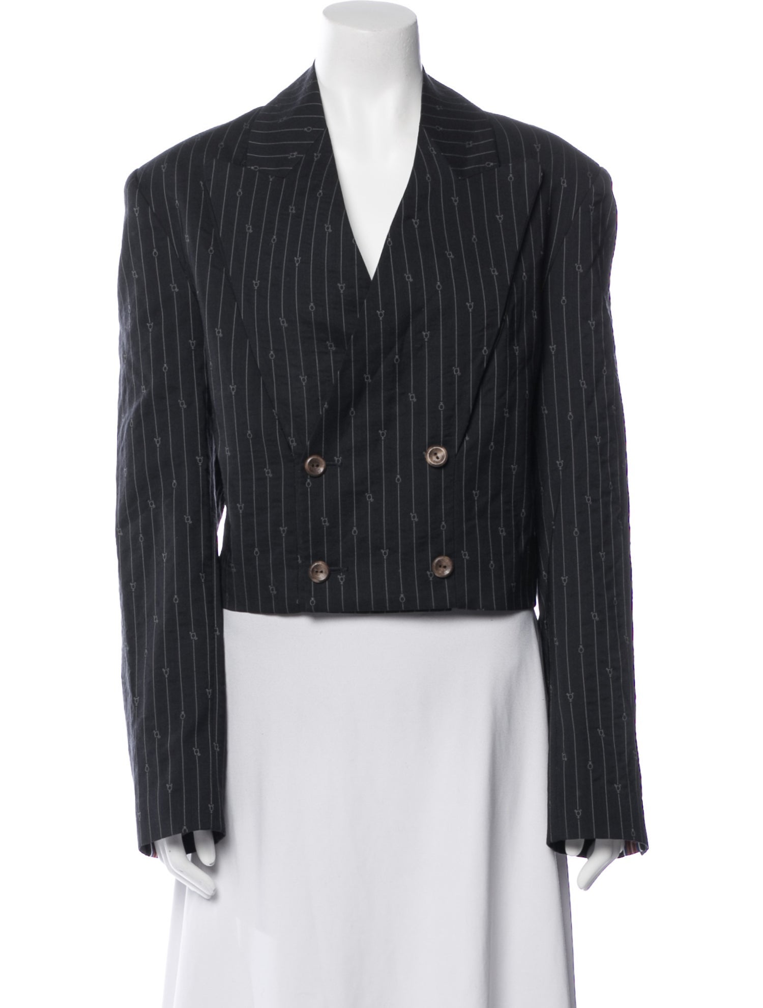 Charles Jeffrey Loverboy Wool Striped Blazer