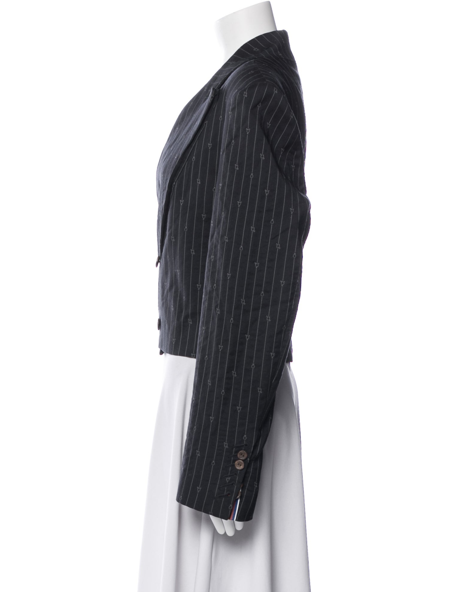 Charles Jeffrey Loverboy Wool Striped Blazer