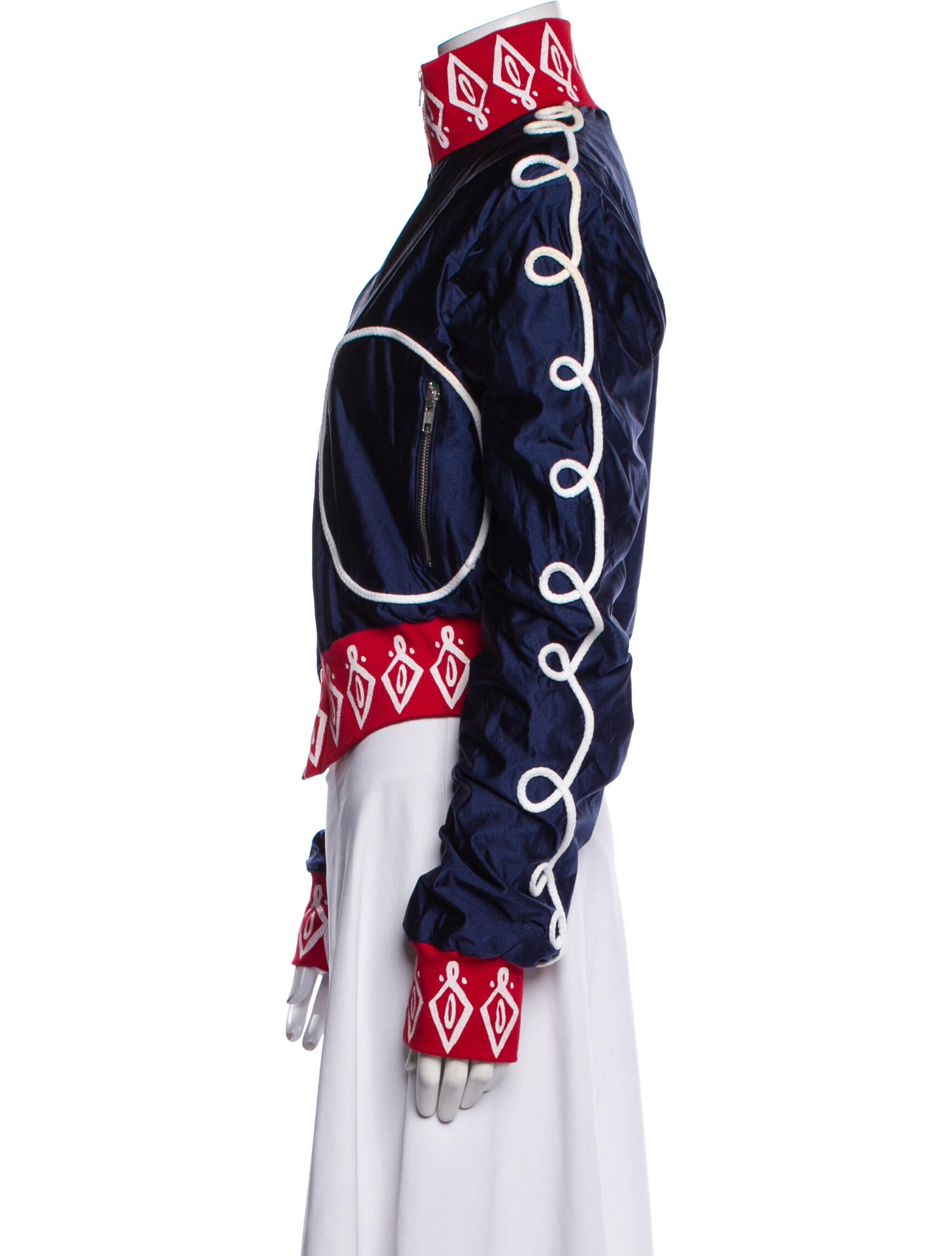 Charles Jeffrey Loverboy Nylon Colorblock Pattern Evening Jacket