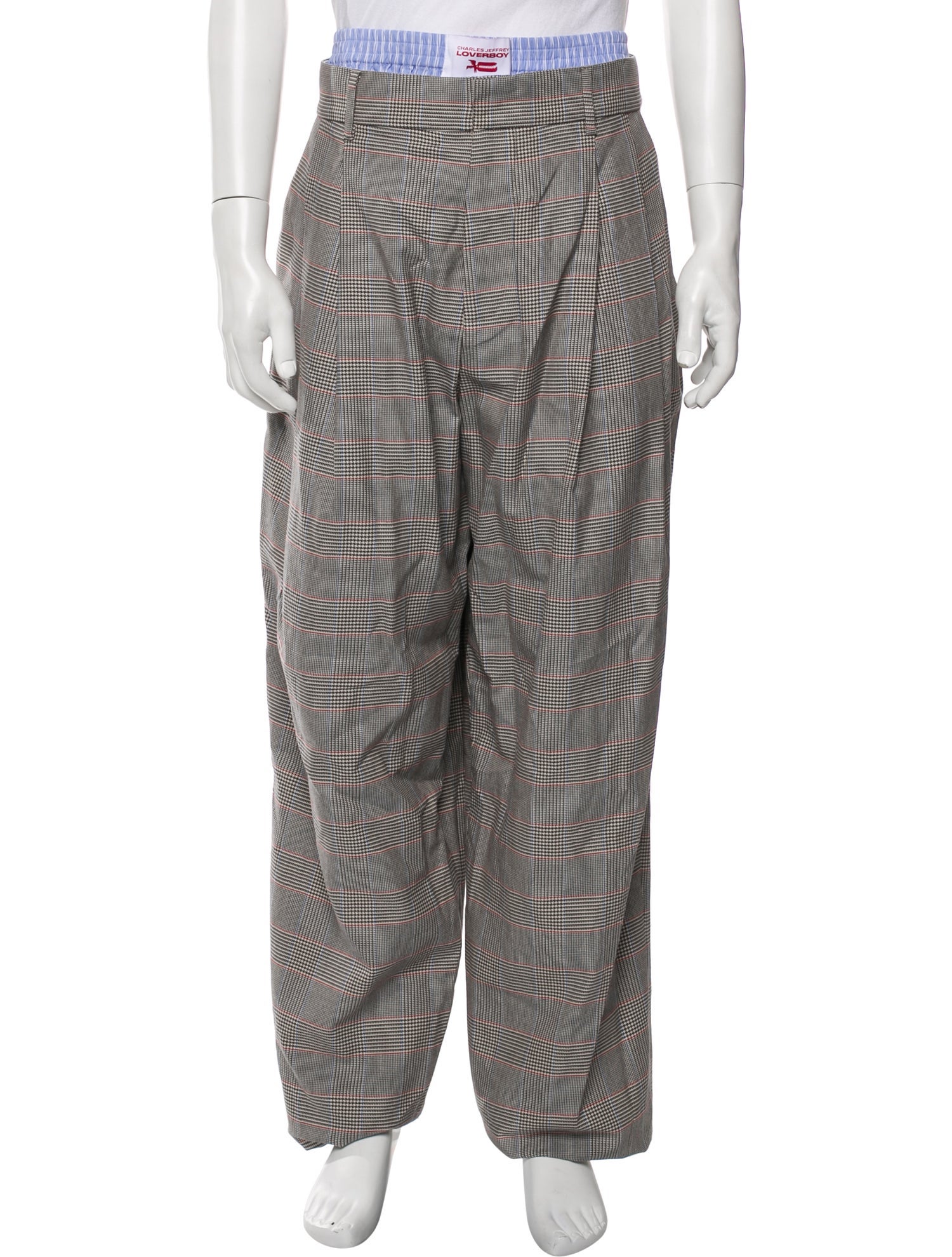 Charles Jeffrey Loverboy Plaid Print Pants w/ Tags