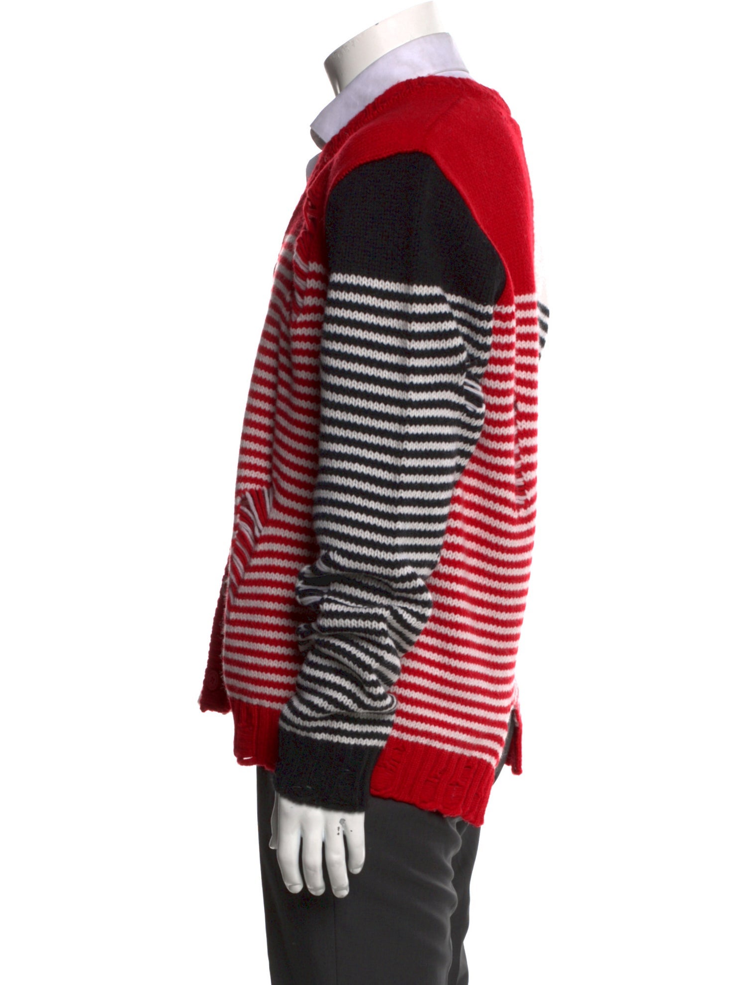 Charles Jeffrey Loverboy Lambswool Striped Cardigan