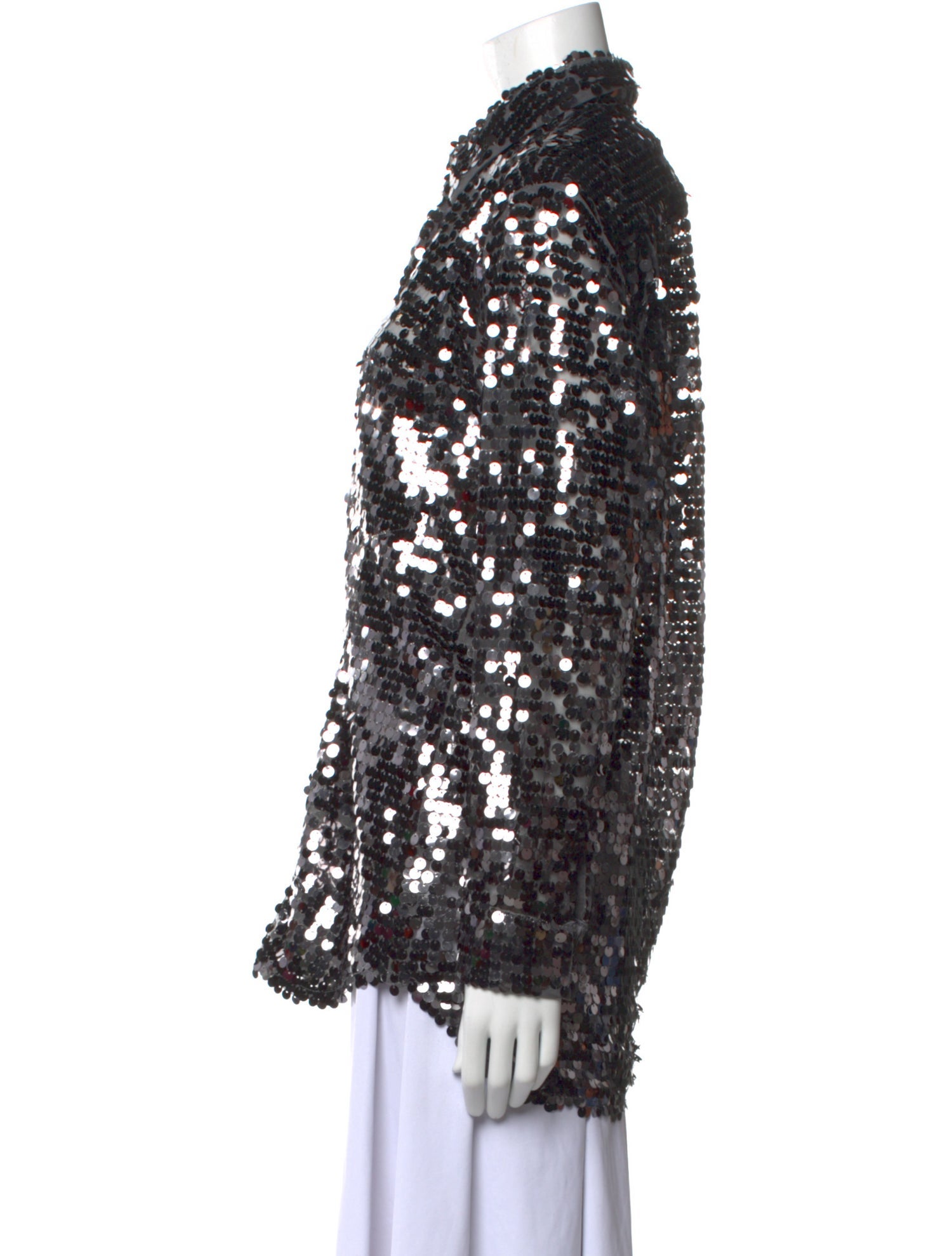 Charles Jeffrey Loverboy Floral Print Mock Neck Blouse