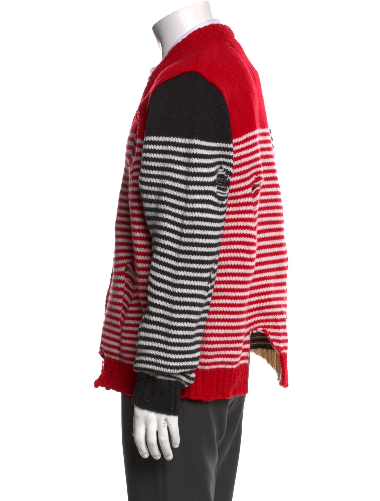 Charles Jeffrey Loverboy Lambswool Striped Cardigan w/ Tags