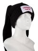 Charles Jeffrey Loverboy black knitted bunny ears beanie