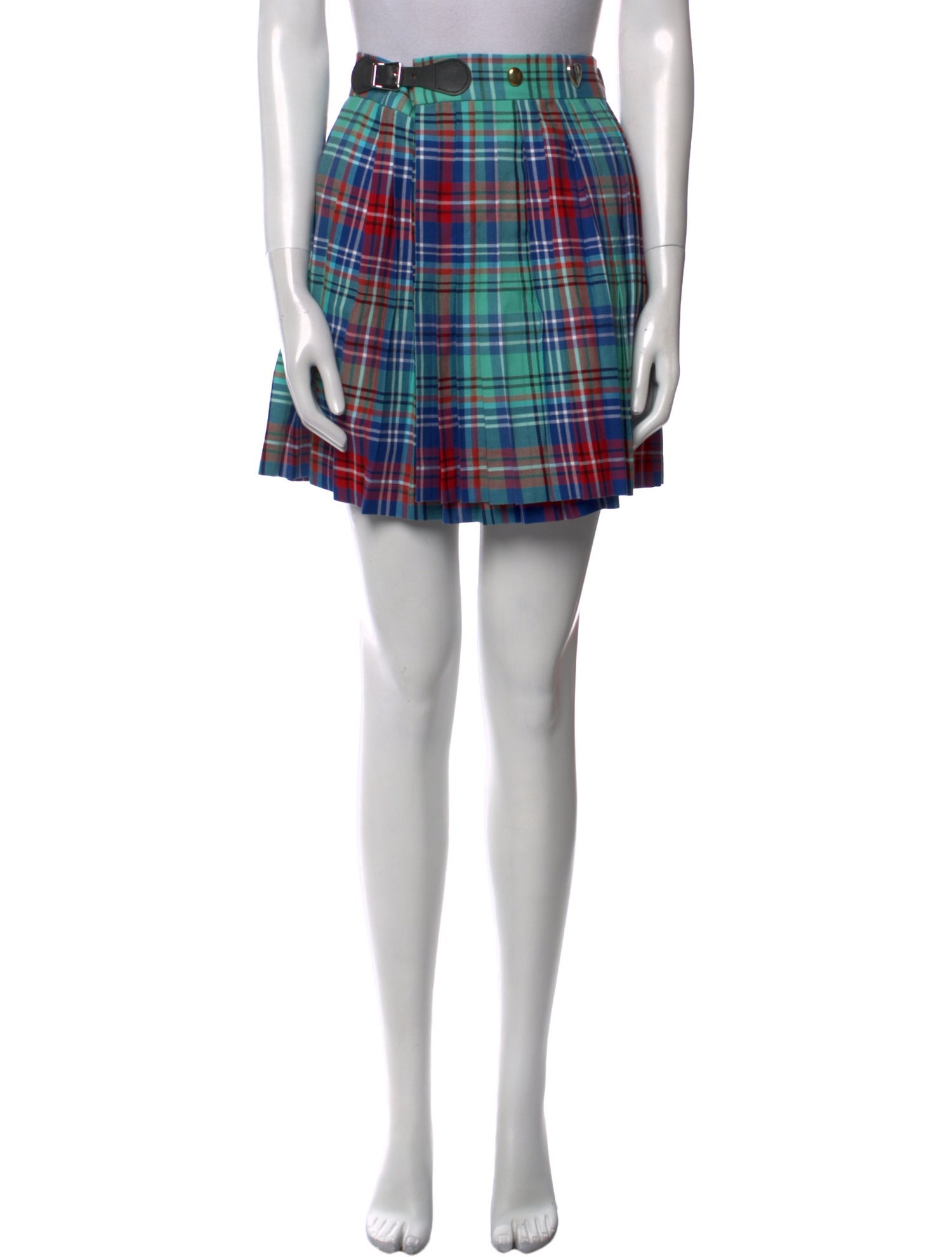 Charles Jeffrey Loverboy Plaid Print Mini Skirt
