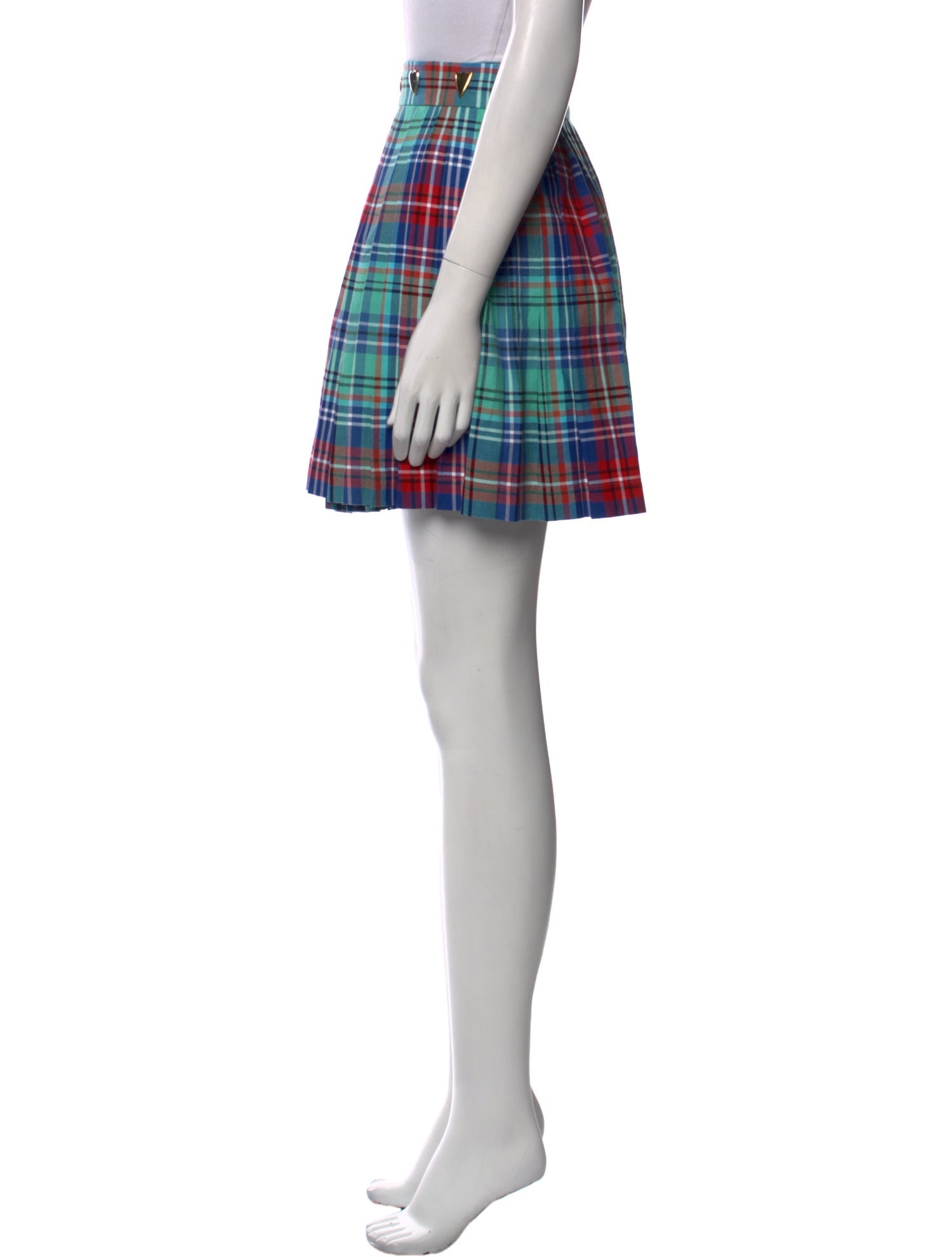 Charles Jeffrey Loverboy Plaid Print Mini Skirt
