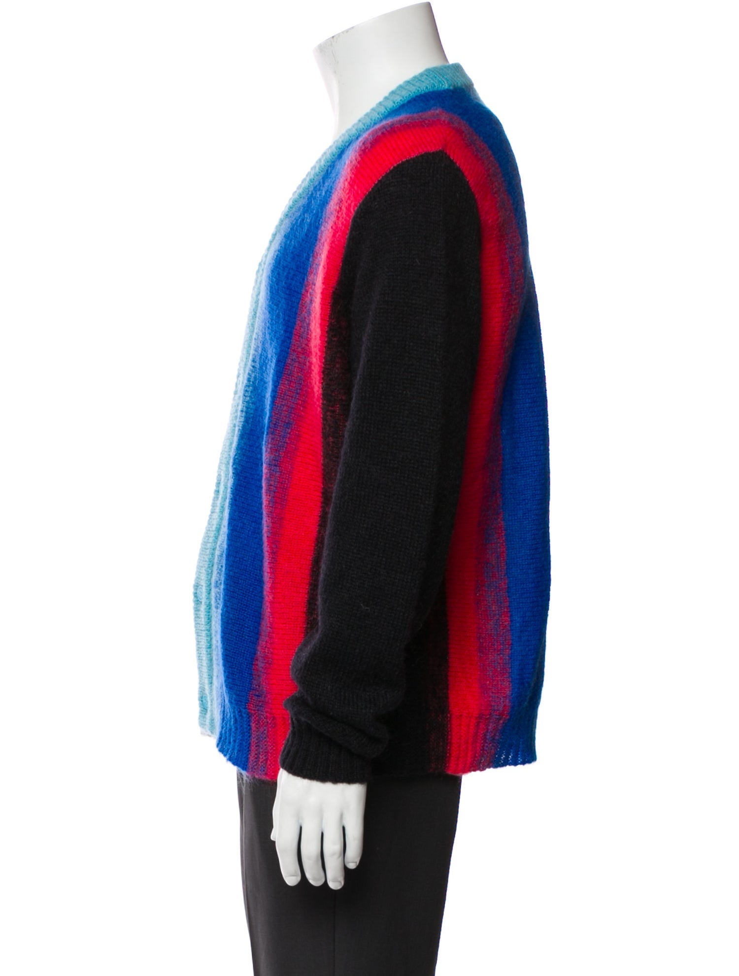 Charles Jeffrey Loverboy Colorblock Pattern V-Neck Cardigan