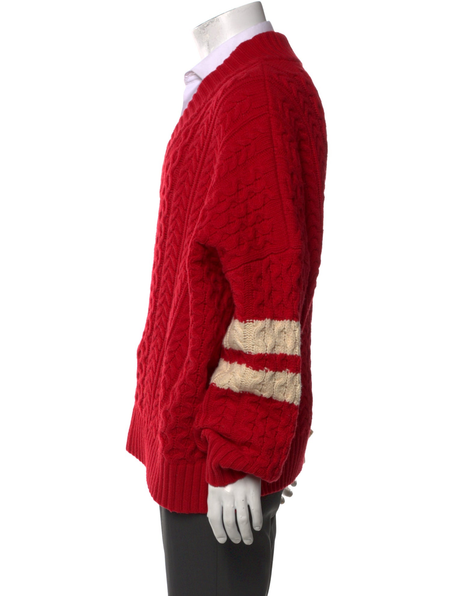 Charles Jeffrey Loverboy Colorblock Pattern V-Neck Pullover