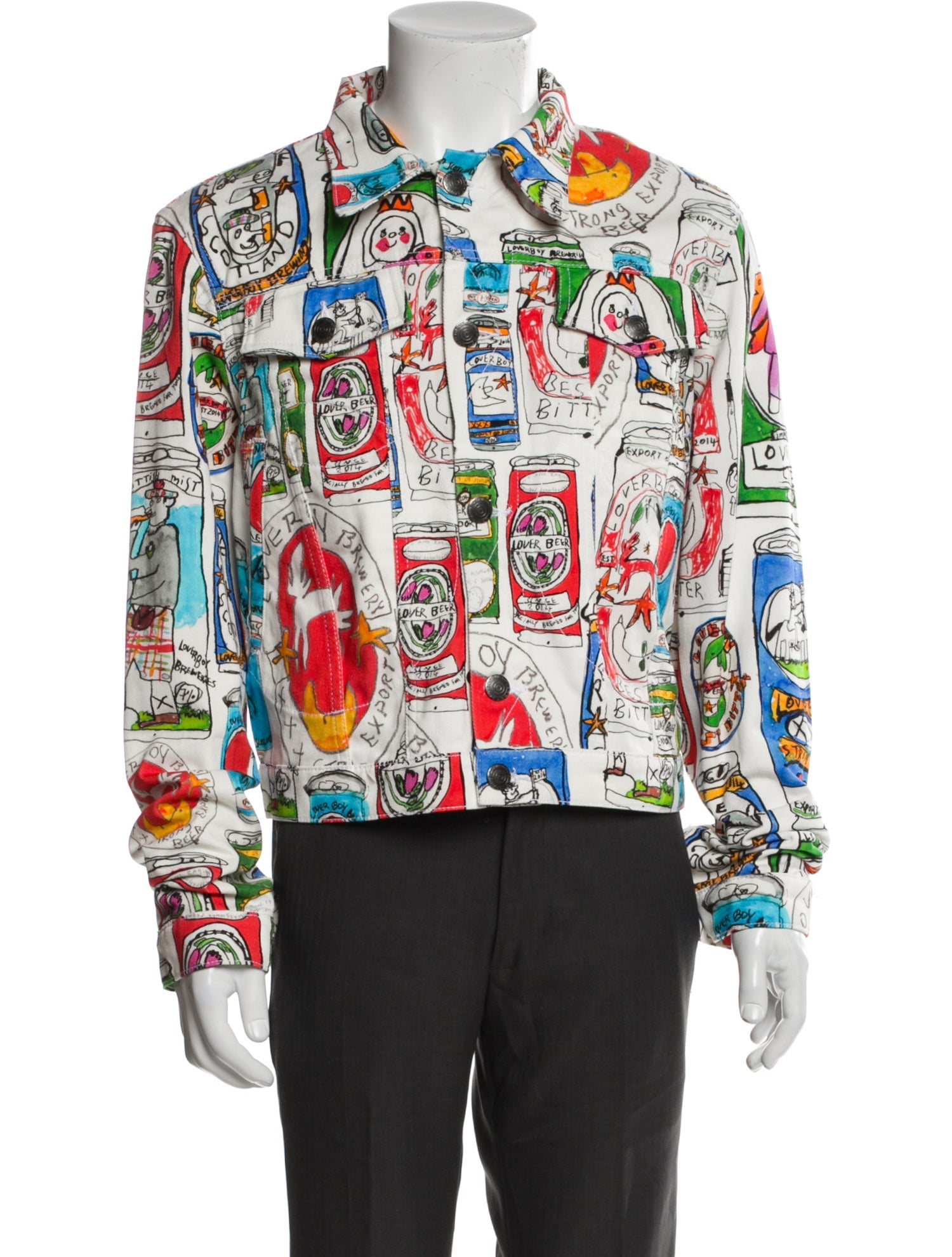 Charles Jeffrey Loverboy Graphic Print Jacket w/ Tags
