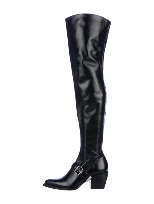 Chloé Leather Knee-High Boots Black