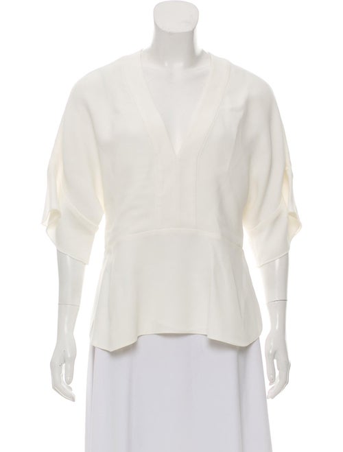 Chloé High-Low V-Neck Top