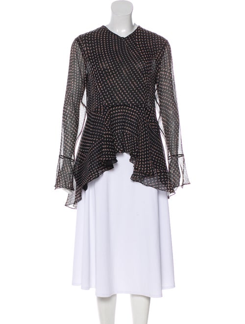 Chloé Chiffon Printed Blouse Black