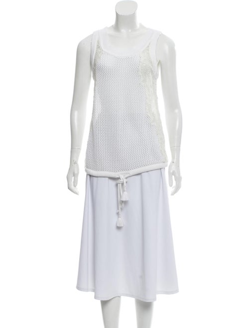 Chloé Sleeveless Knit Top White