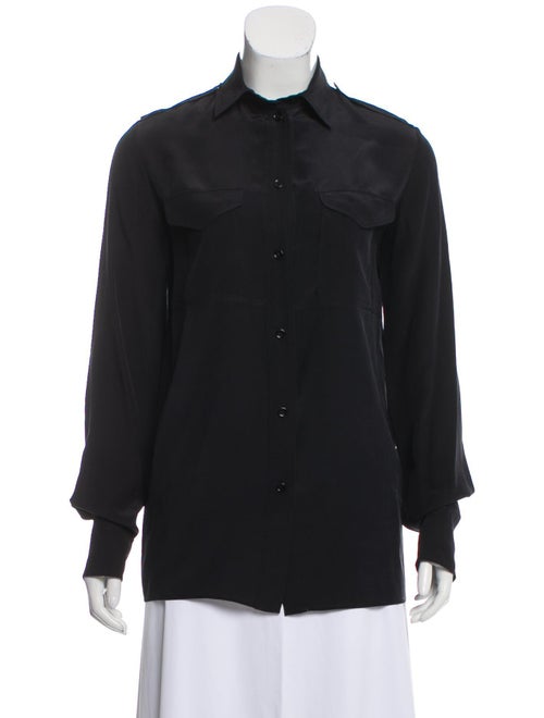 Chloé Silk Long Sleeve Blouse Black