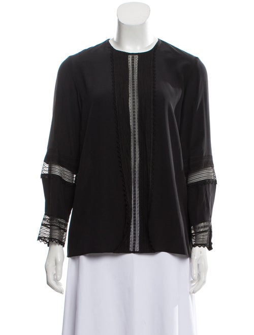 Chloé Silk Long Sleeve Blouse Black